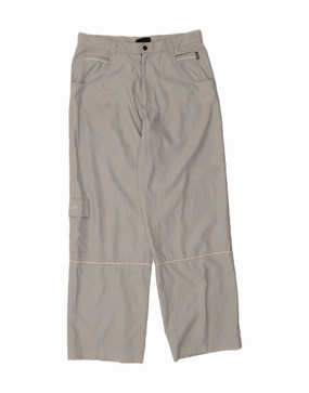 VINTAGE Mens Straight Cargo Trousers Large W34 L33 Grey