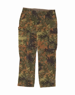 VINTAGE Mens Straight Cargo Trousers W32 L28 Khaki Camouflage