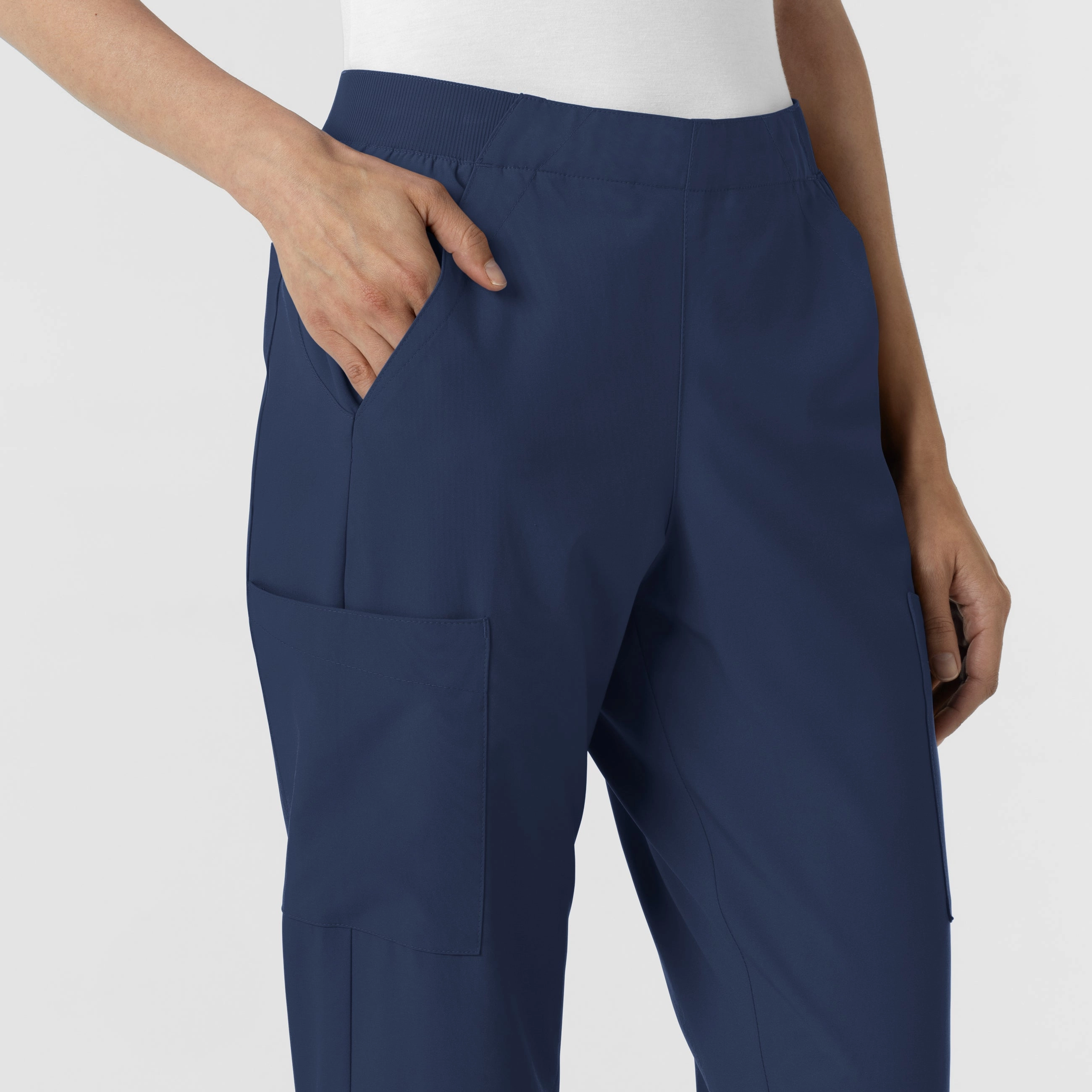 W123 Women's Cargo Utility Scrub Pant - Navy