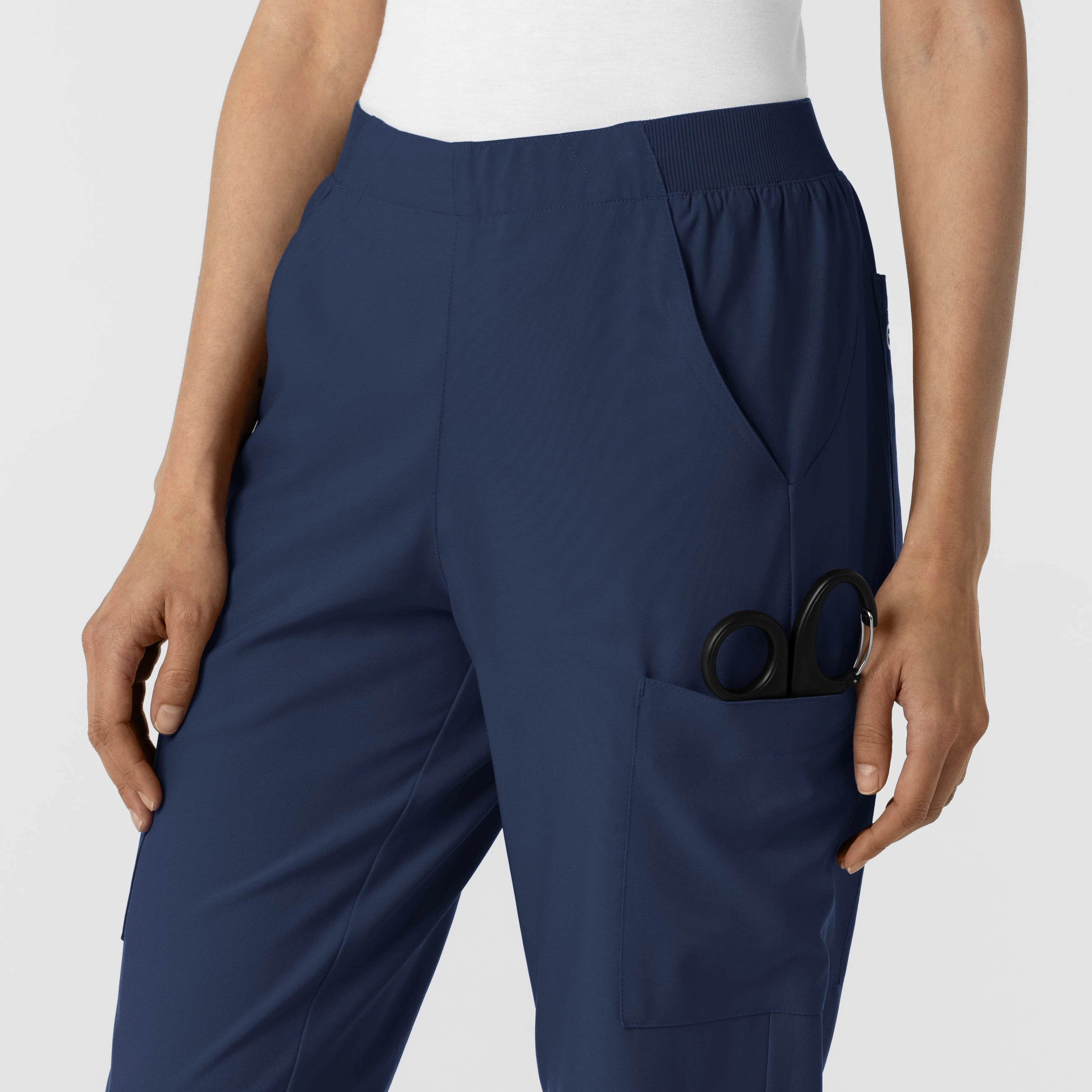 W123 Women's Cargo Utility Scrub Pant - Navy