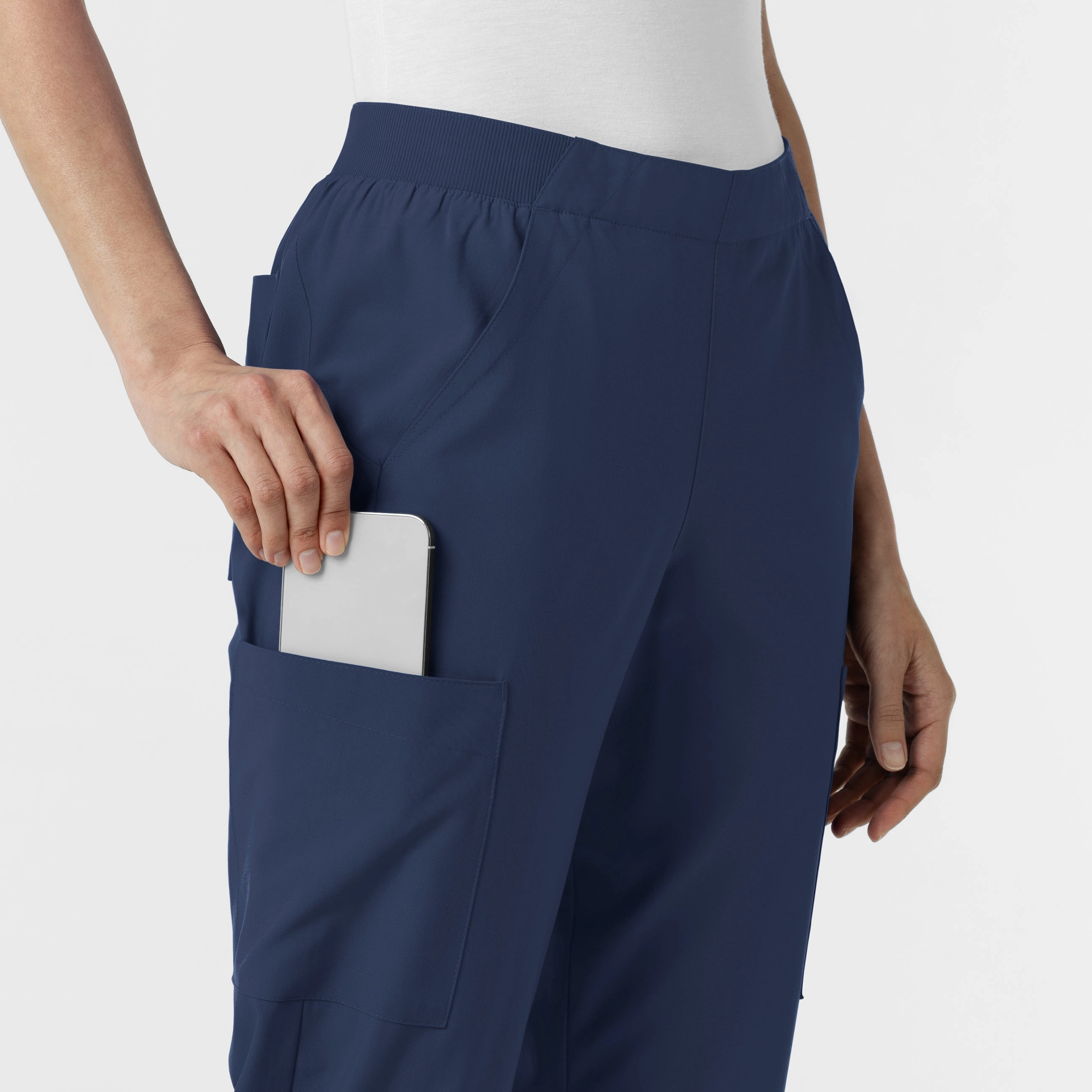 W123 Women's Cargo Utility Scrub Pant - Navy