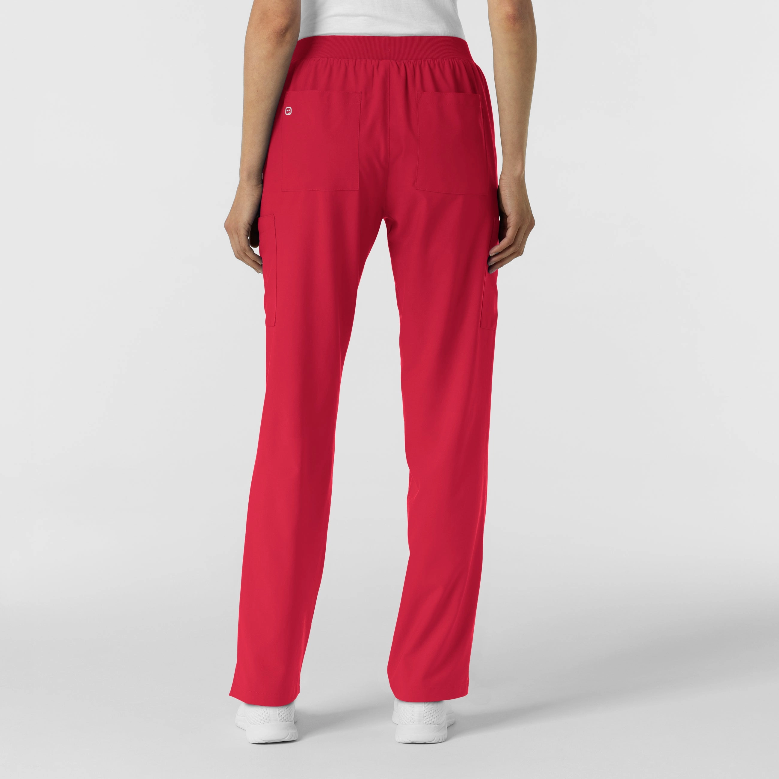 W123 Women's Cargo Utility Scrub Pant - Red