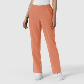 W123 Women's Cargo Utility Scrub Pant - Terracotta
