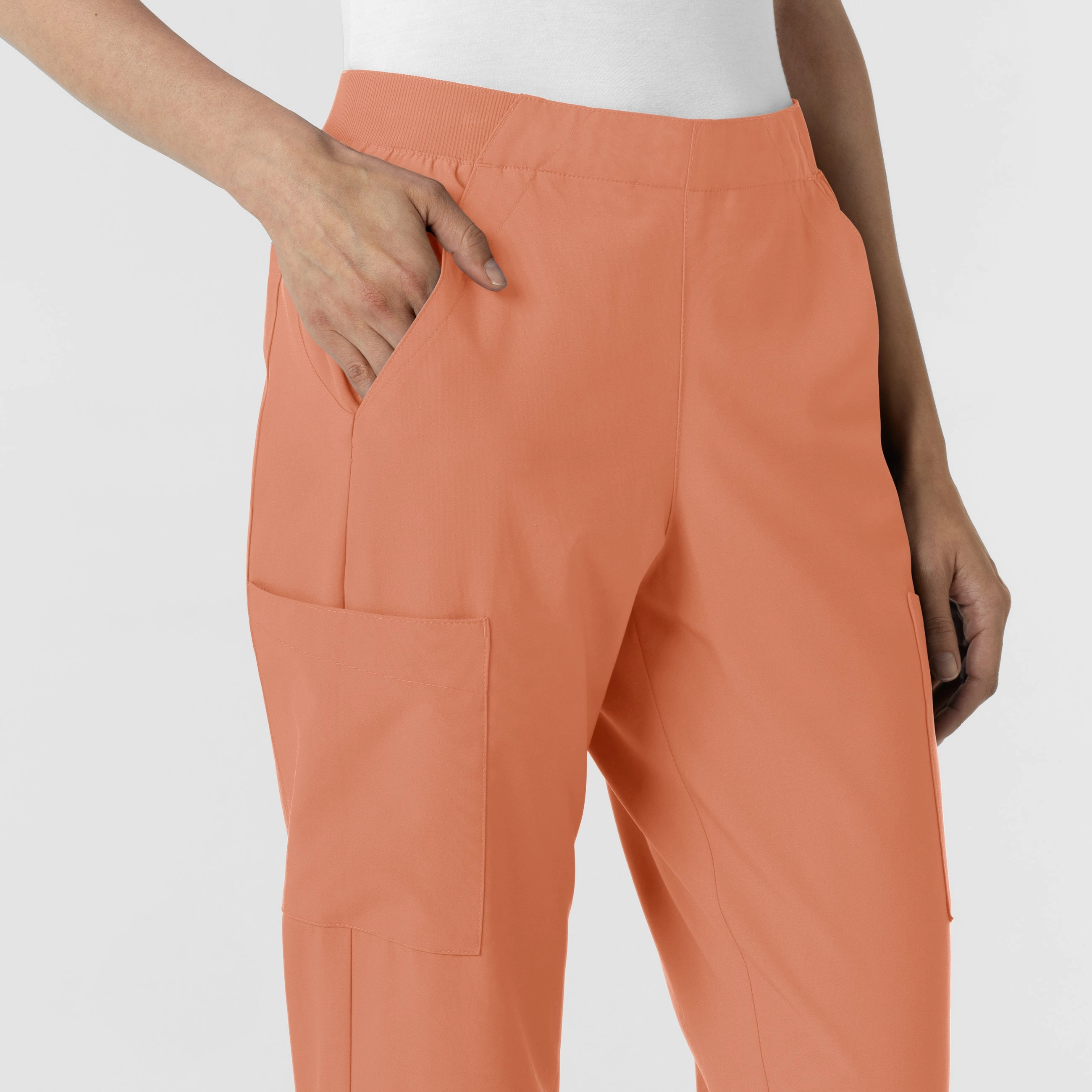 W123 Women's Cargo Utility Scrub Pant - Terracotta
