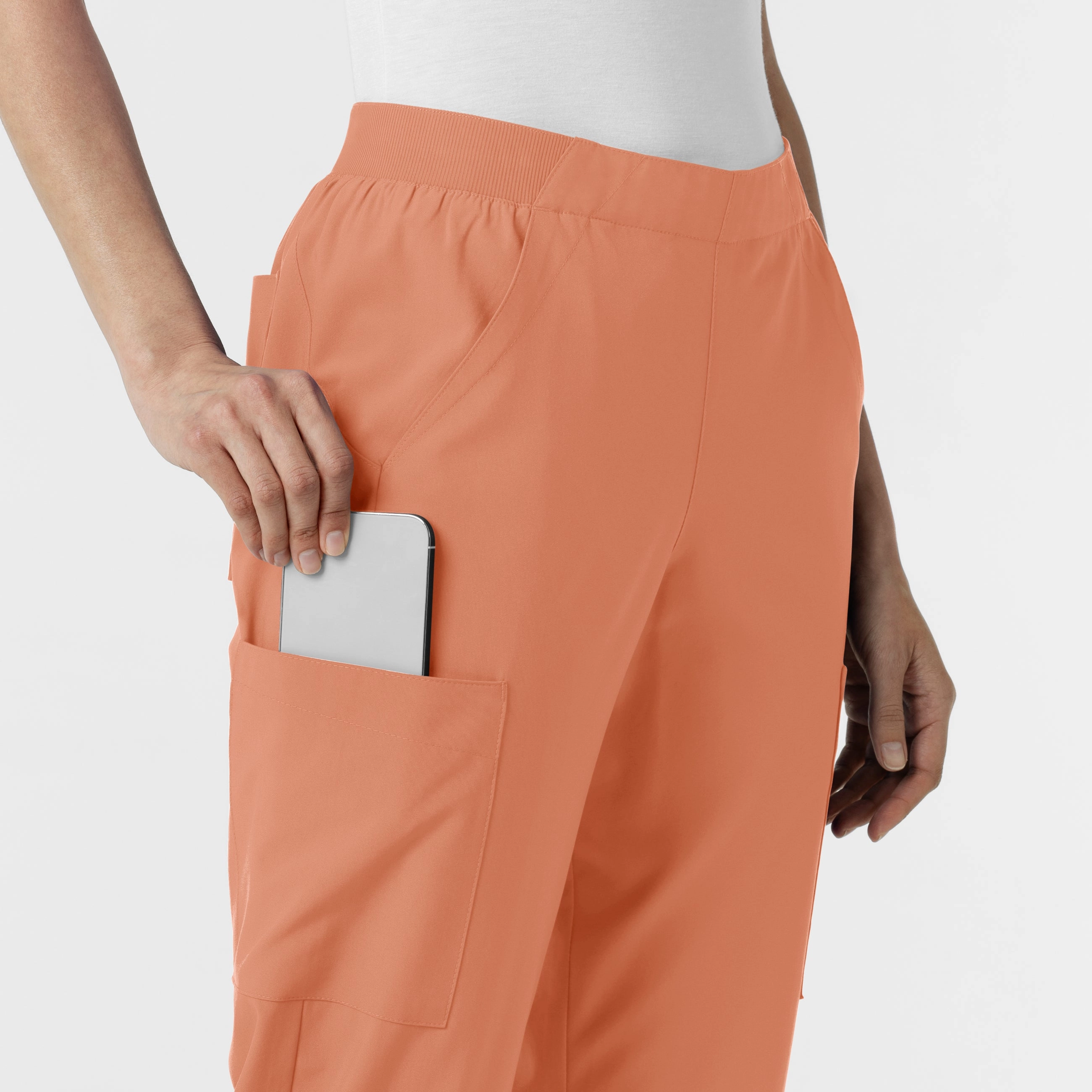 W123 Women's Cargo Utility Scrub Pant - Terracotta