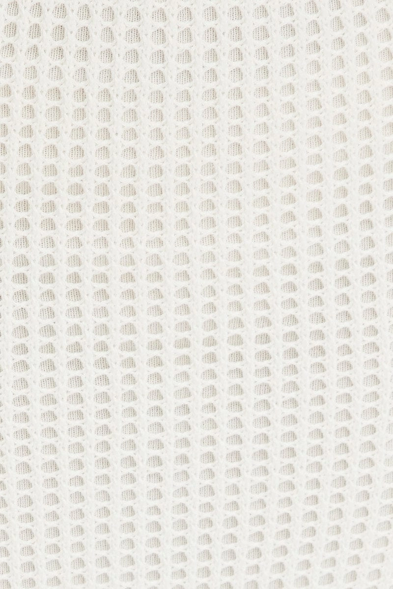 White Knit Skirt Midi Crochet