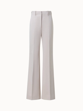 Wide Straight Cotton Gabardine Pants