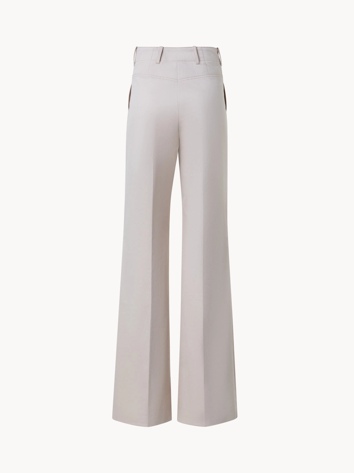 Wide Straight Cotton Gabardine Pants