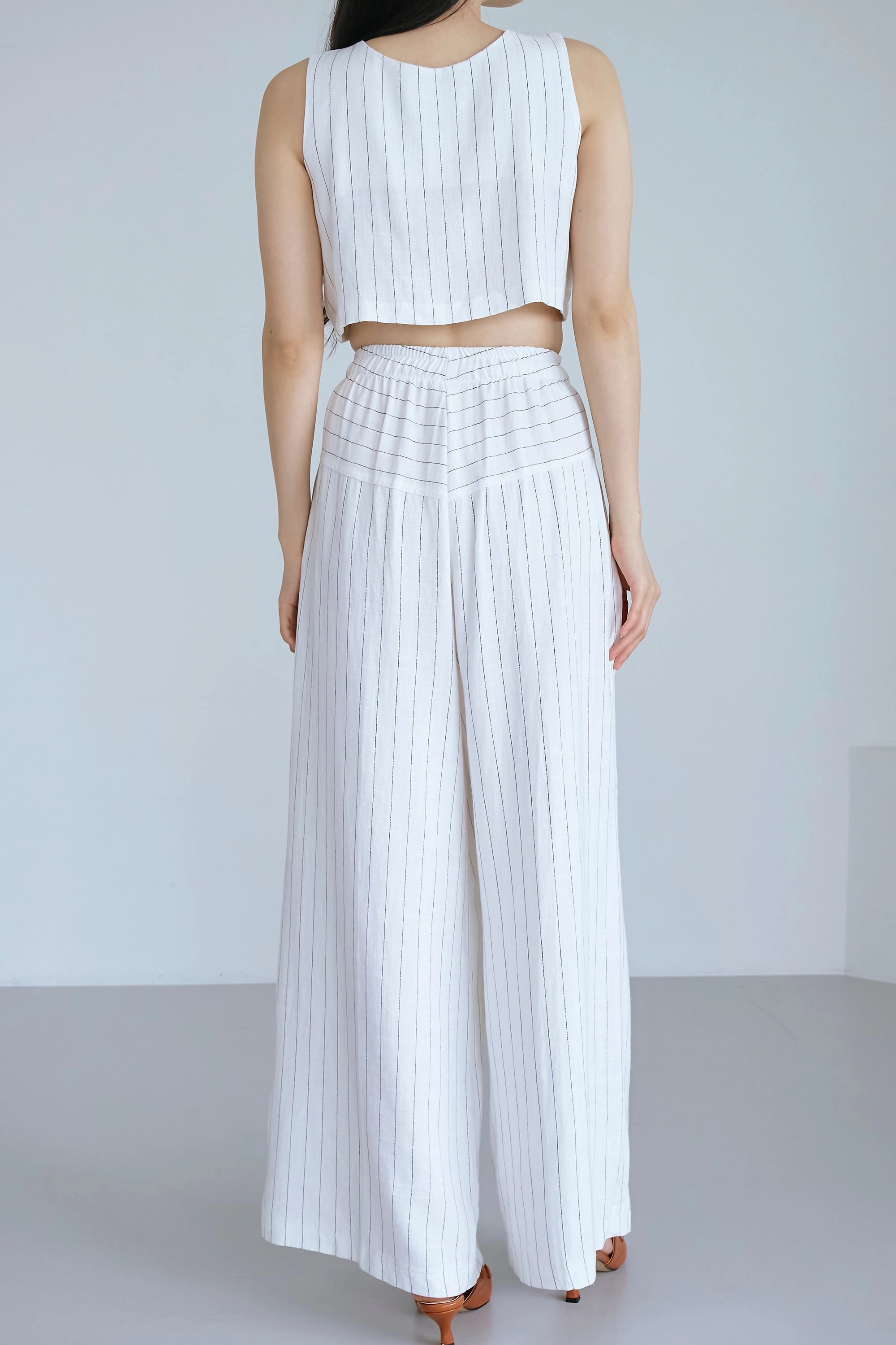 Yve Striped Linen Pants