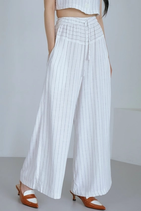 Yve Striped Linen Pants